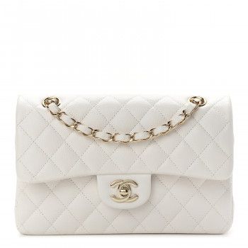 CHANEL Caviar Quilted Small Double Flap White | FASHIONPHILE | FASHIONPHILE (US)