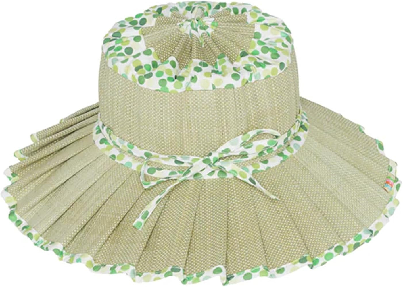 Women's Straw Reversible Pleated Sun Hat, Wide Brim Foldable Casual Outdoor Beach Hat Summer Sun ... | Amazon (US)