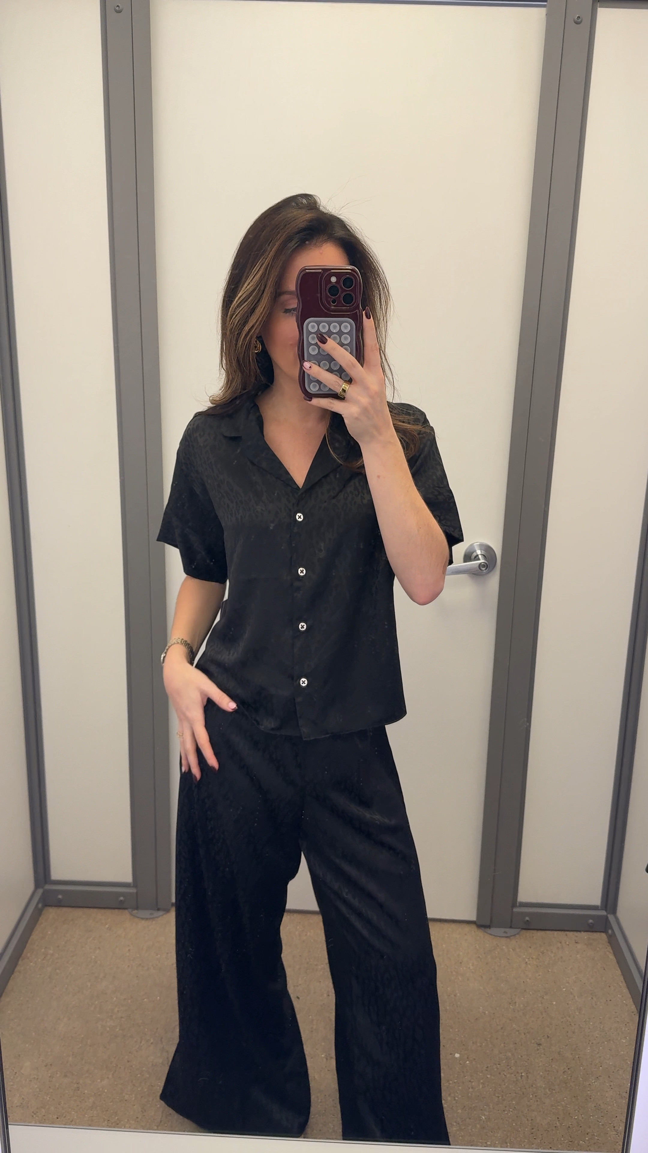 Lots of cute pjs at Walmart right now! These are a subtle matte black leopard with a satin finish + elastic waist. Wearing a small. 

#LTKFindsUnder50 #LTKSaleAlert #LTKWatchNow