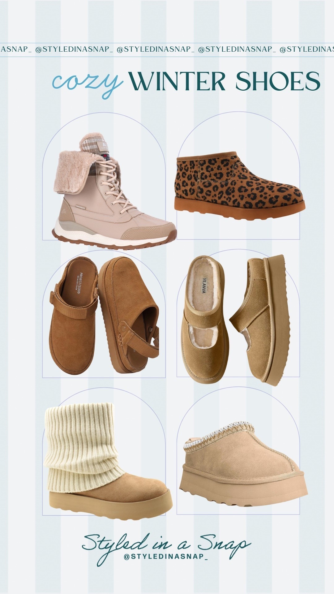 I’ve found the cutest, coziest and most affordable shoes for the winter season. These are all such good quality and look like they should be way more expensive than they are! I recently bought the Mary Jane pair and I cannot get over them. These sneaker boots are so on trend and not slippery when waking outside and you know I love my look for less clogs. 
Winter shoes, designer inspired shoes, cozy clogs, slip on winter shoes 

#LTKFindsUnder100 #LTKHoliday #LTKSeasonal