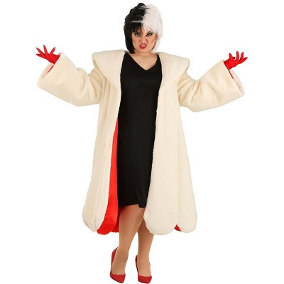 HalloweenCostumes.com 5X Women Plus Size Deluxe Cruella De Vil Coat Costume for Women, Black/Brown/Red | Target