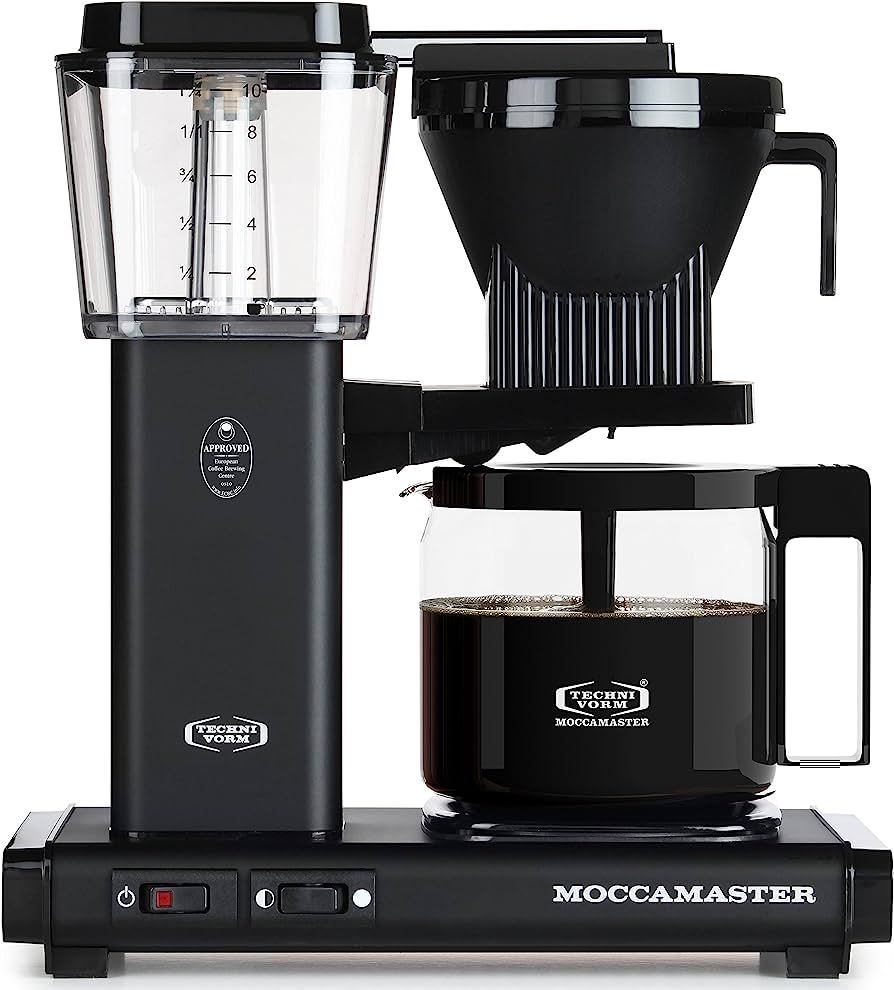 Technivorm Moccamaster 59656 KBG, 10-Cup Coffee Maker, 40 oz, Matte Black | Amazon (US)