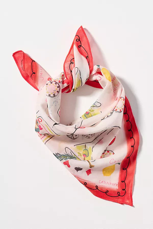 Maeve Holiday Printed Bandana Scarf | Anthropologie (US)