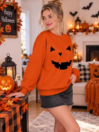 Give me pumpkin spice, cozy sweatshirts, and all the cute Halloween things! 🎃🍂 These Amazon Halloween sweatshirts are making me so excited for fall outfits. I'm loving the playful pumpkin prints, adorable little ghosts, and relaxed comfy styles that you can dress up or down. Perfect for fall festivals, apple picking, pumpkin carving, or just spending a cozy afternoon at home. October wardrobe goals!#PumpkinSpiceSeason #AmazonFallFinds #PumpkinSweatshirt #HalloweenFashion #SpookySeasonFashion #CozyAutumnStyle #CuteFallSweatshirts #PumpkinPatchOutfit #FallFestivalOutfit #AmazonStyle #LTKFinds 

 #LTKSeasonal #LTKU #LTKSaleAlert