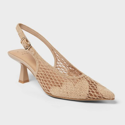 Women’s Emmy Heels with Memory Foam Insole - A New Day™ Light Taupe 7.5 | Target