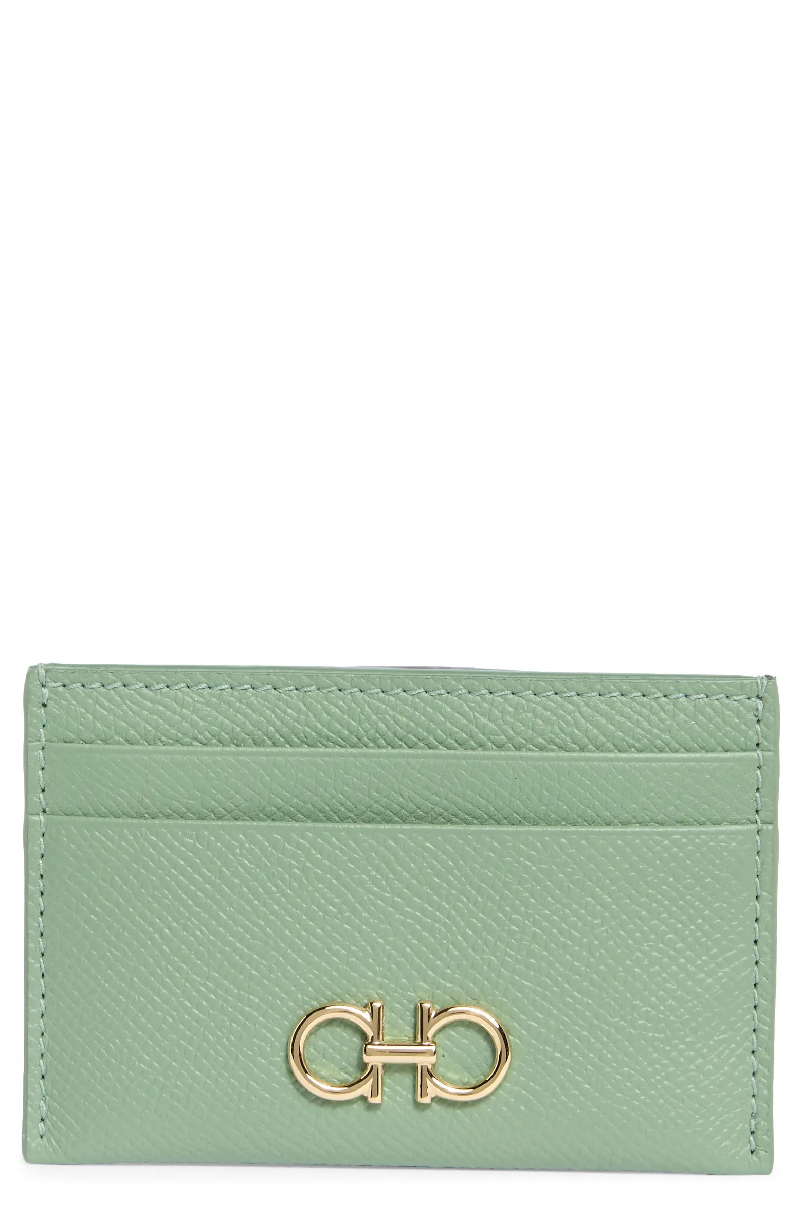 Gancini Leather Card Case | Nordstrom