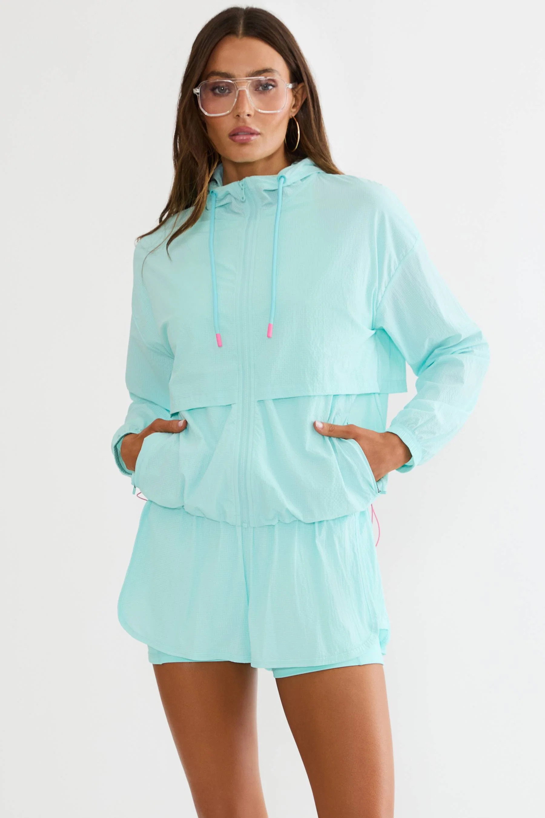 Kerrigan Jacket Misty Morning | Women's Lightweight Hooded Jacket | Beach Riot | Beach Riot