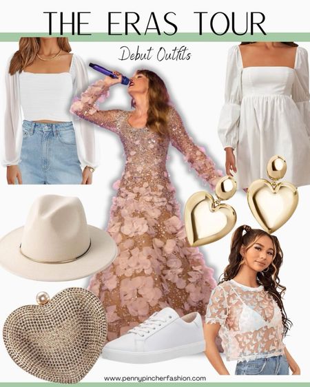 Debut Era style. 
Taylor swift outfit ideas for the Eras tour. 
The Eras Tour movie outfits
Taylor Swift concert outfits
2024 Taylor swift concert style
Taylor swift outfits 
The Eras outfit Ideas
Debut outfit ideas

#LTKshoecrush #LTKstyletip #LTKfindsunder50
