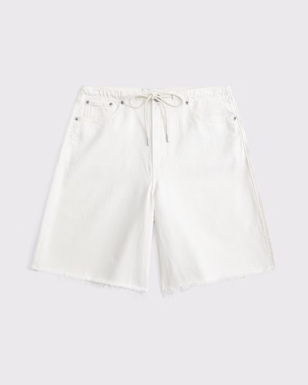 Women's Curve Love Mid Rise Jort | Women's Bottoms | Abercrombie.com | Abercrombie & Fitch (US)