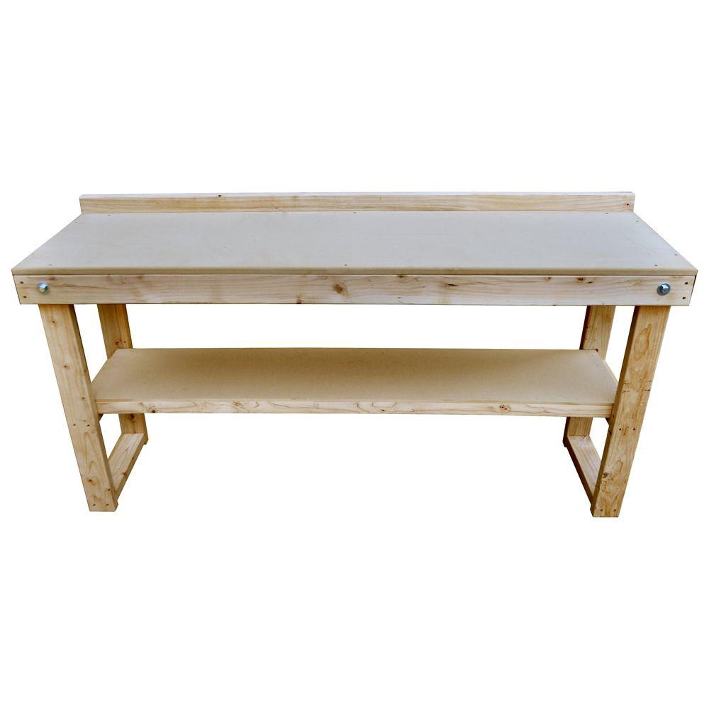 72 in. Fold-Out Wood Workbench | The Home Depot