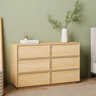 Abbate 47.2" W Wooden 6-Drawer Dresser, Modern Chest of Drawers | Wayfair North America