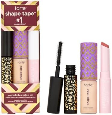 tarte shape tape best-sellers set – Shape Tape Concealer, Hydrating Lip Gloss Balm & Mascara fo... | Amazon (US)