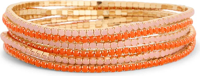 7-Pack Crystal Stretch Bracelets | Nordstrom Rack