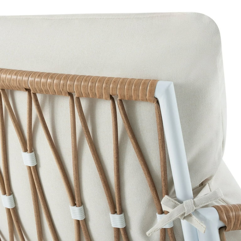 Better Homes & Gardens Lilah 2-Pack Outdoor Wicker Lounge Chair, White - Walmart.com | Walmart (US)