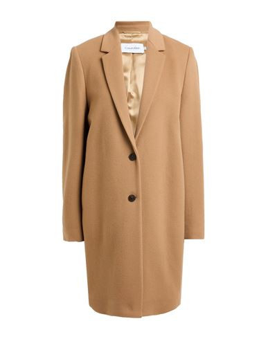 Calvin Klein Woman Coat Camel Size 6 Virgin Wool, Polyamide | YOOX (US)
