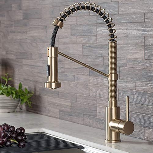Kraus KPF-1610BG Bolden 18-Inch Commercial Kitchen Faucet with Dual Function Pull-Down Sprayhead in  | Amazon (US)