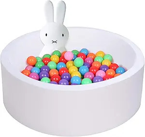UHAPPYEE Soft Ball Pit for Toddler, 35" x 12" Foam Ball Pit with Removable Cover, Indoor Memory S... | Amazon (US)