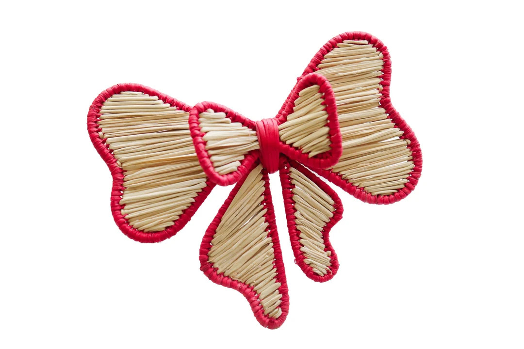 Bow Napkin Ring, colored trim | Etsy (US)