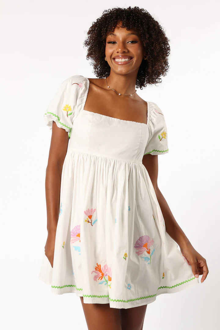 Dianna Mini Dress - Off White | Petal & Pup (US)