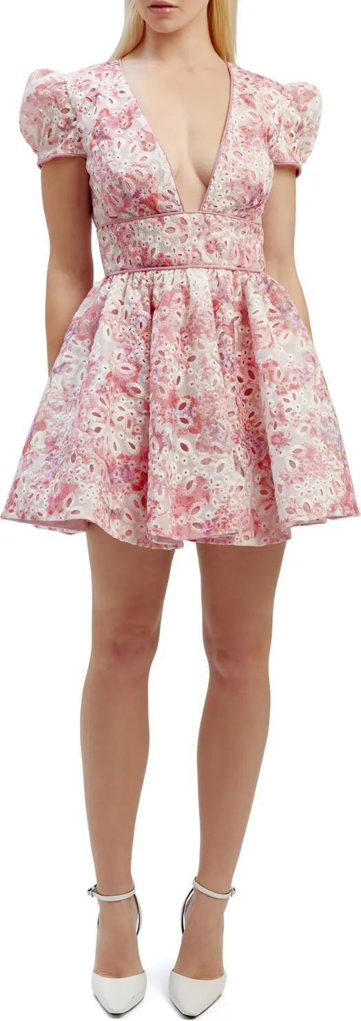 Bardot Tamarin Floral Eyelet Embroidered Minidress | Nordstrom | Nordstrom