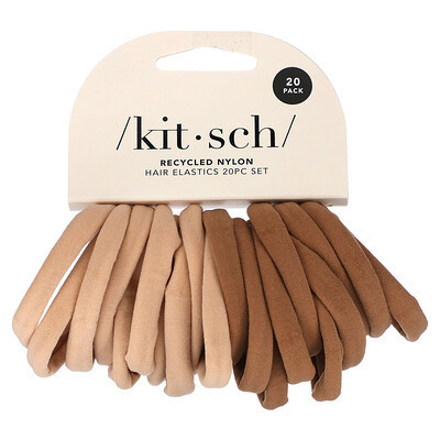 Kitsch, Hair Elastics Set, Blush, 20 Piece Set | iHerb