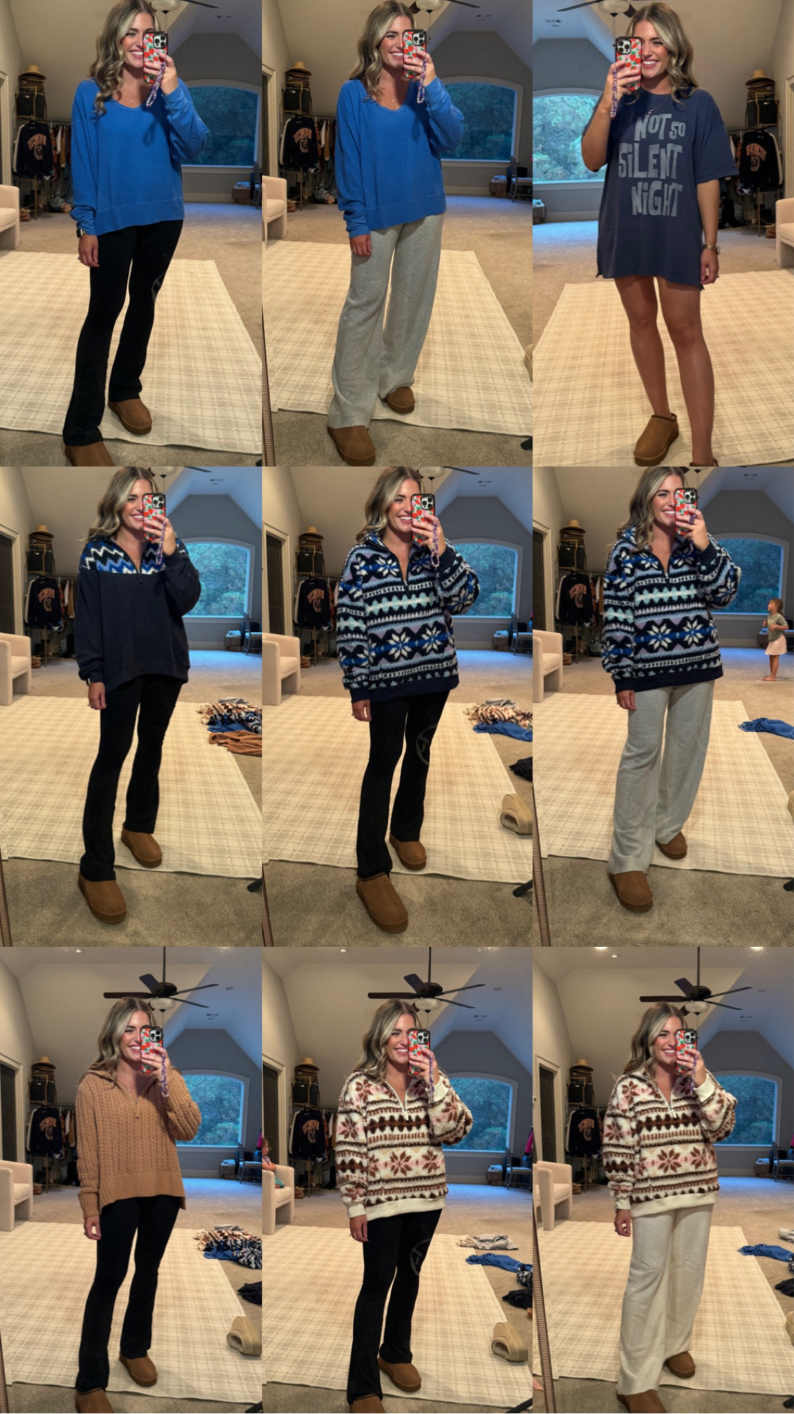 Everything TTS - M  ⭐️ 30-40% off almost EVERYTHING when you sign up for aerie email acct (it’s free & easy!) 🤩 ⭐️ 

Aerial haul! 😍🫶🏼 OMG y’all the cozy pullovers are SO CUTE!!!! Paired with the little fleece pants - the perfect outfit for Christmas shopping or Christmas morning. 🎄✨ & tbh these outfits would be perfect for Thanksgiving too because comfort >>>>> hahaha. The grinch Jammies are just 🥹 What’s your fave from this aerie haul?! 👇🏼 Linking everything for y’all with sizing info on the @shop.ltk app and you can get to my LTK by clicking the link in my Instagram bio! ✨

Direct URL: 

@aerie #aerie #aeriereal #aeriepartner #aeriehaul #liketkit #ltksalealert #fallhaul #oversizedtee #grwmreel #clothinghaul #outfitreel #size8 #midsizestyle #midsizefashion #momoutfit  #flarepants #flaredpants #comfypants #loungewear #stretchypants #butterysoft #sizemedium #christmaspajamas #grinchmas 



#LTKHoliday #LTKGiftGuide #LTKCyberWeek