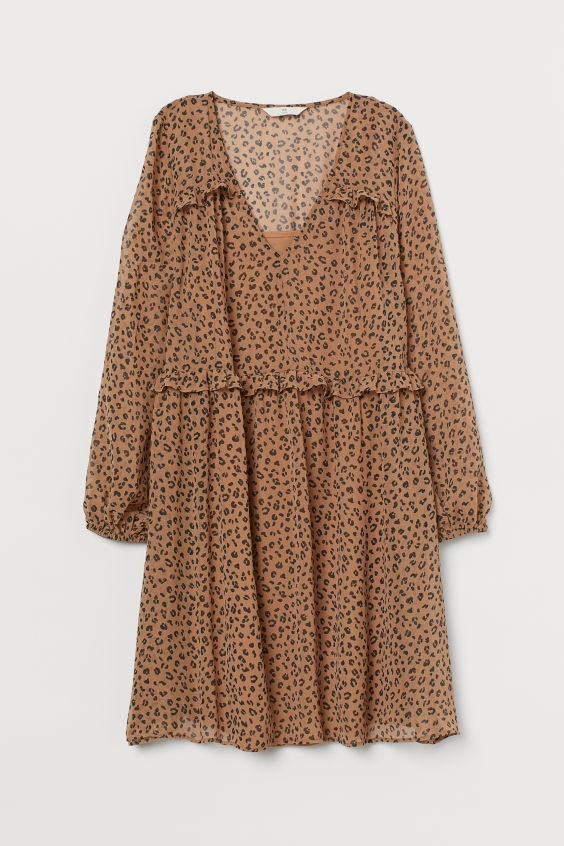 Chiffon Tunic with Ruffles | H&M (US + CA)