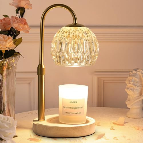 Candle Warmer Lamp with Timer: Electric Candle Warmer Lamp Adjustable Height for Jar Candles, Dimmable Candle Warmer Light with 2 Bulbs for Bedroom Home Decor, Scented Wax, Gifts for Mom | Amazon (US)