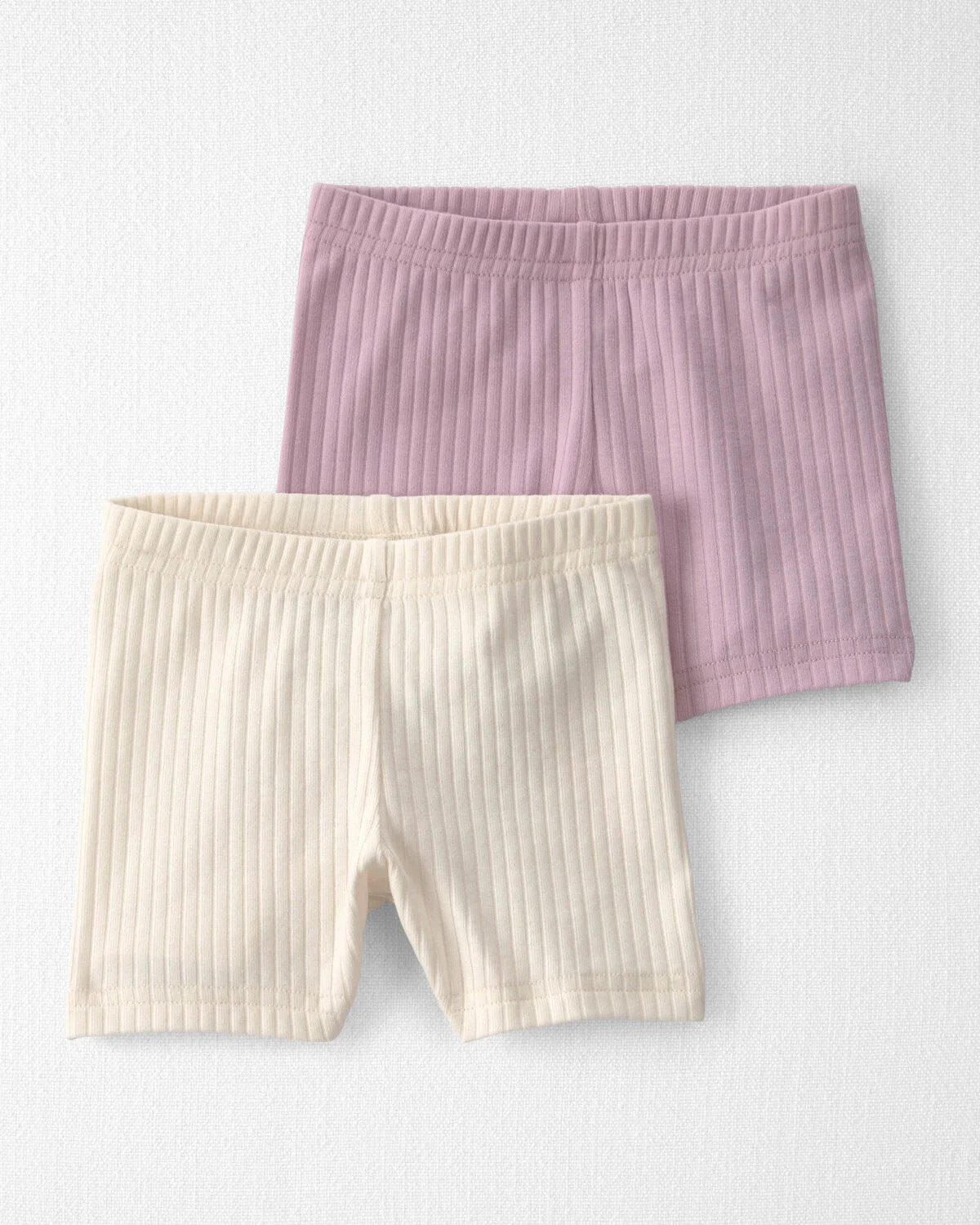 Baby Girl 2-Pack Organic Cotton Ribbed Pedal Shorts | Carter's Inc