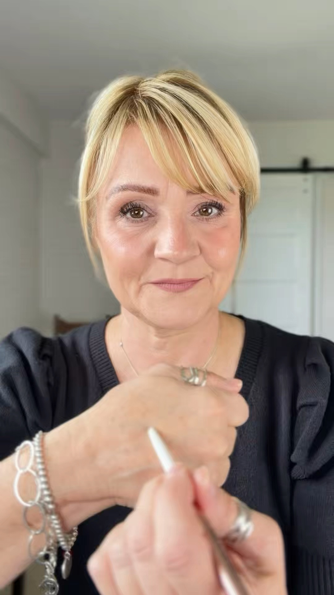 Clear lip liner.

#LTKBeauty #LTKOver40
