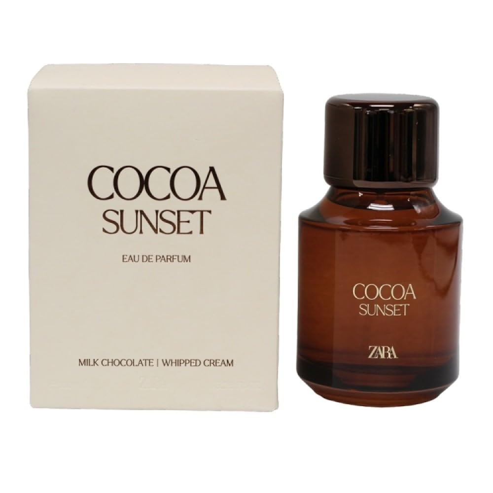 Zara Cocoa Sunset Perfume for Women Rich Indulgent Fragrance with Milk Chocolate Vanilla Whipped Cream Passion Fruit Peach and Creamy Sweet Notes Eau de Parfum 100ml (3.4 fl oz.) | Amazon (US)