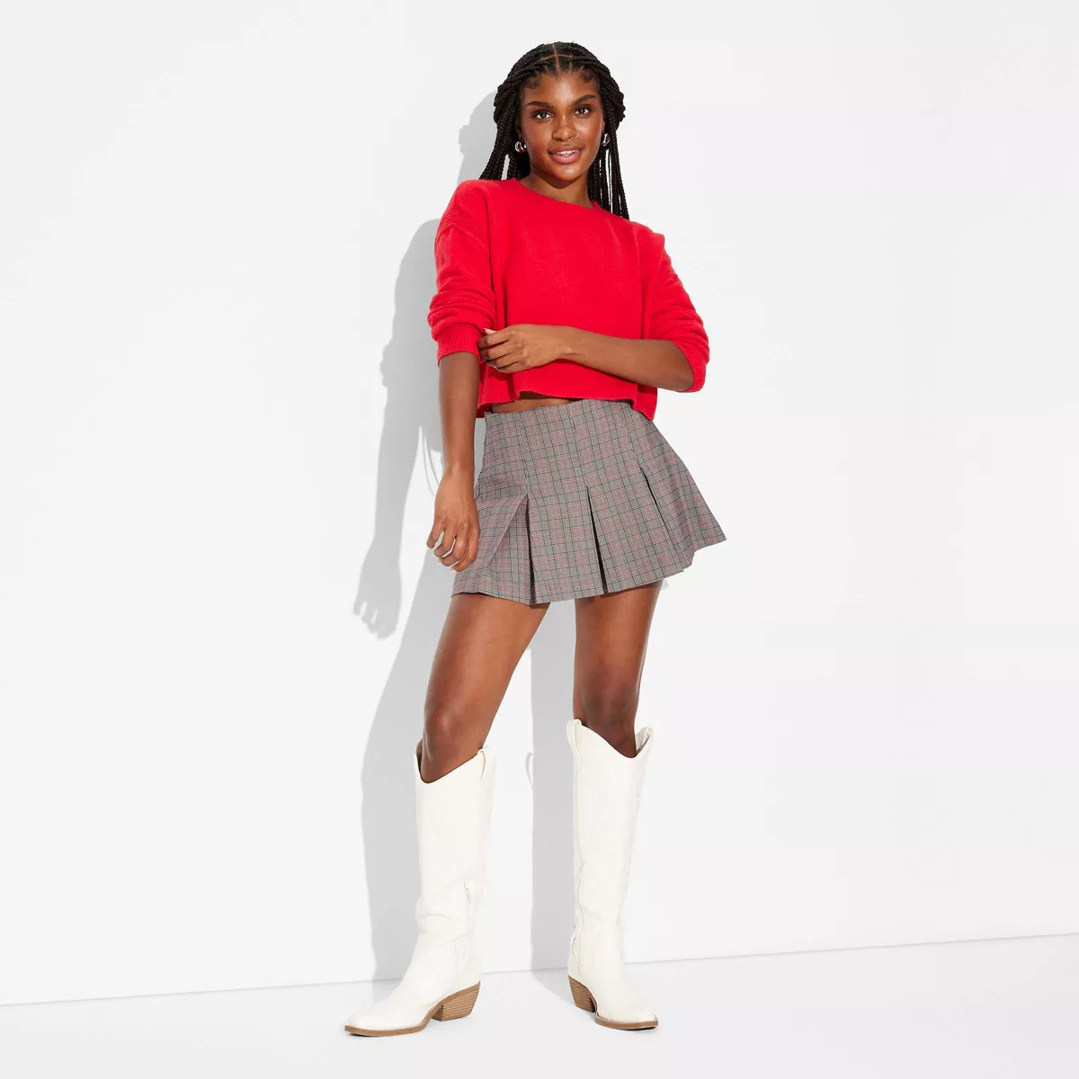 Women's Crewneck Value Pullover Sweater - Wild Fable™ Red Pop M | Target