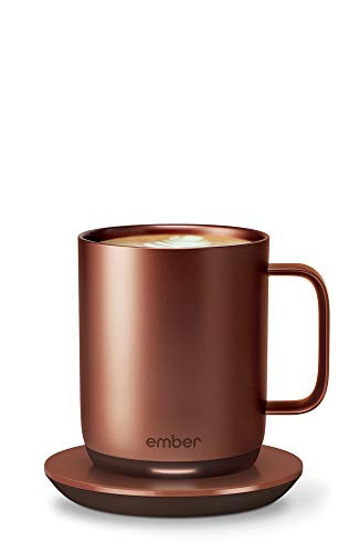 Ember Temperature Control Smart Mug 2, 10 oz, Copper, 1.5-hr Battery Life - App Controlled Heated Coffee Mug - New & Improved Design | Amazon (US)