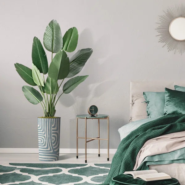 Artificial Tree In Planter, Fake Bird of Paradise Silk Tree Home Decoration (Plant Pot Plus Tree) | Wayfair North America