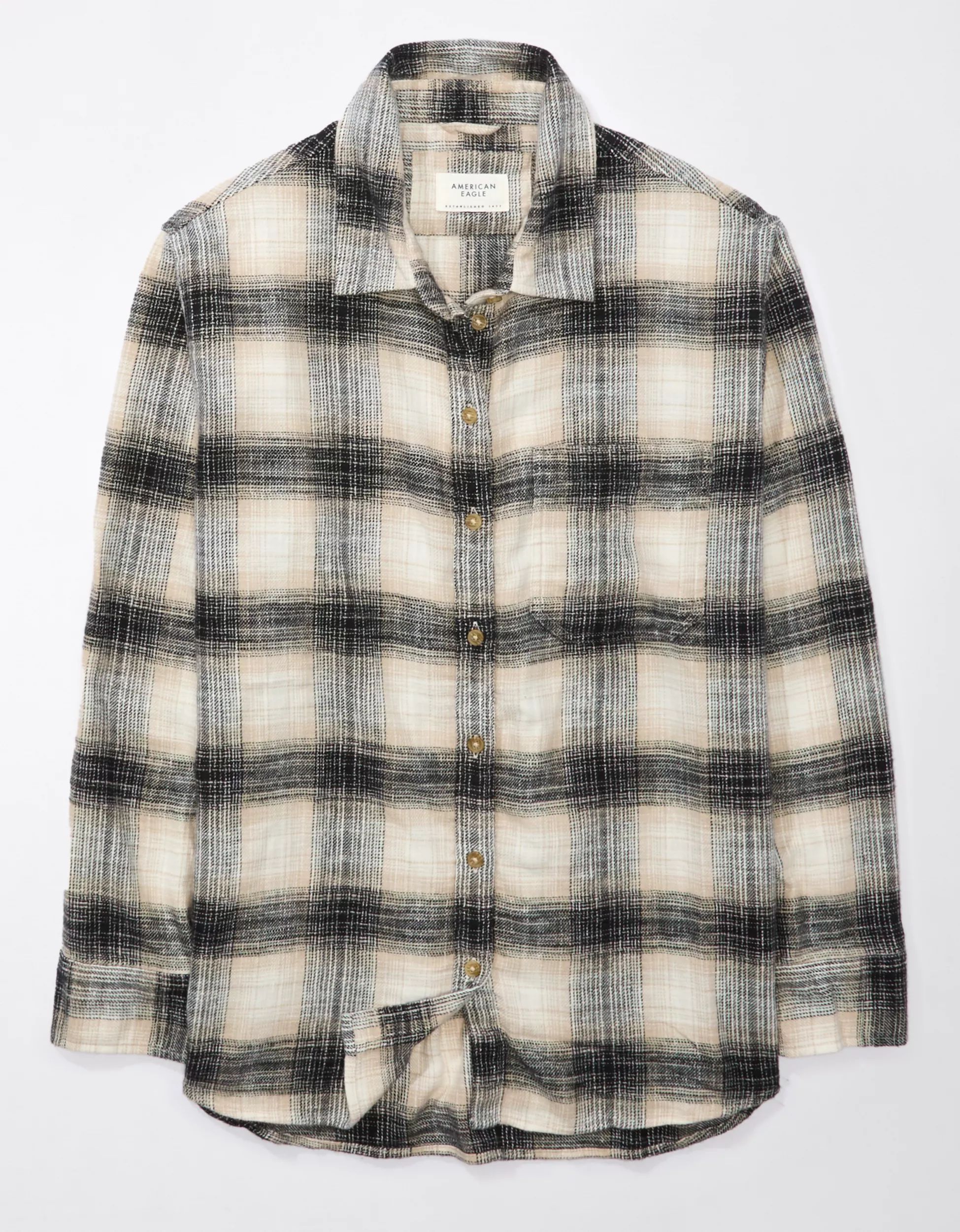 AE Oversized Plaid Flannel Shirt | American Eagle Outfitters (US & CA)