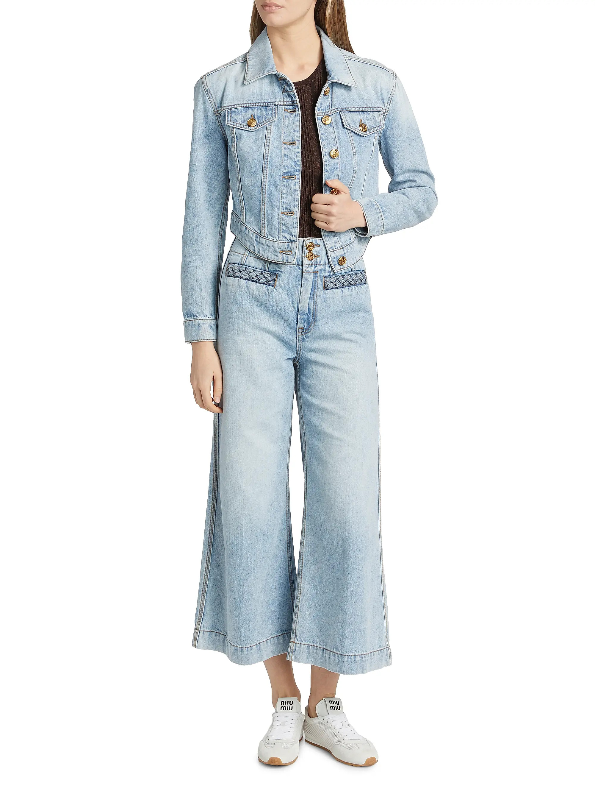 Zimmermann Lucky Fitted Denim Jacket | Saks Fifth Avenue | Saks Fifth Avenue