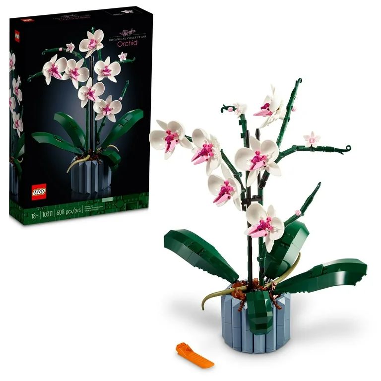 LEGO Icons Orchid Artificial Plant, Building Set with Flowers, Mother's Day Decoration, Botanical... | Walmart (US)