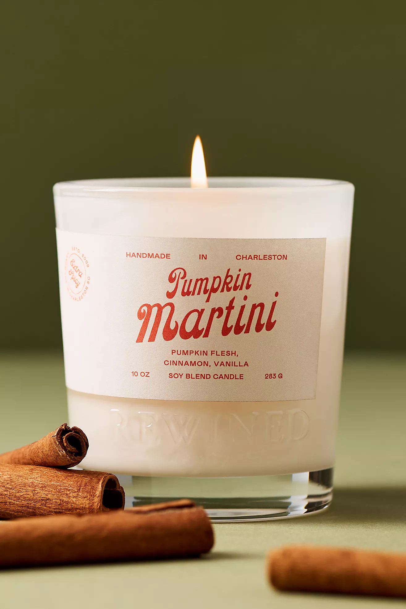 Rewined Pumpkin Martini Glass Candle | Anthropologie (US)
