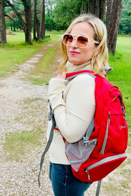 This lightweight backpack folds into a small compact pocket and pairs great with active wear. Perfect for hiking, Alaska cruise packing and for teens. 

#LTKActive #LTKfitness #LTKtravel