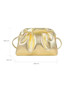 Metallic Litchi Embossed Ruched Bag
   SKU: sg2203222120543552      
          (149 Reviews)
    ... | SHEIN