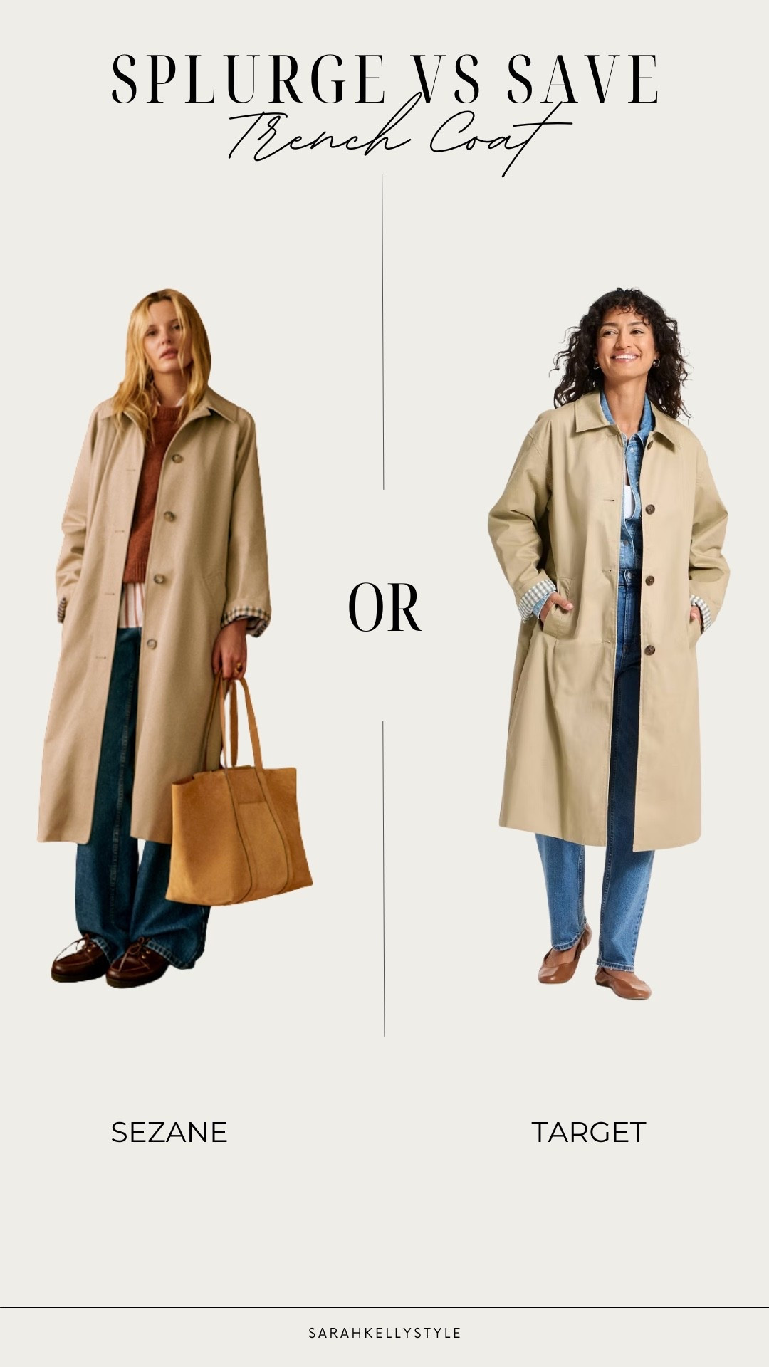 This target trench coat is an amazing save option for the Sezane trench coat. They both have the gingham details! You get to decide!

#LTKmomlife #LTKSeasonal #LTKootd