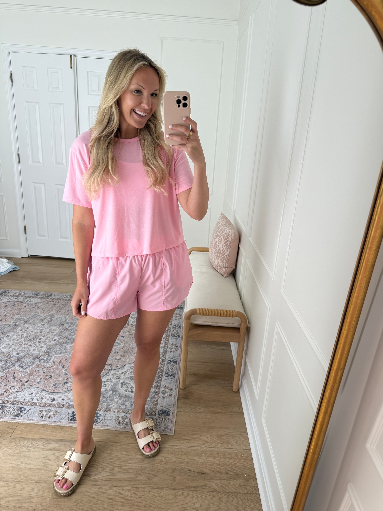 Casual summer outfit- activewear- wearing a med top and large shorts 

#LTKActive #LTKStyleTip #LTKFindsUnder50