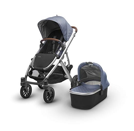 2018 UPPAbaby Vista Stroller -Henry (Blue Marl/Silver/Saddle Leather) | Amazon (US)