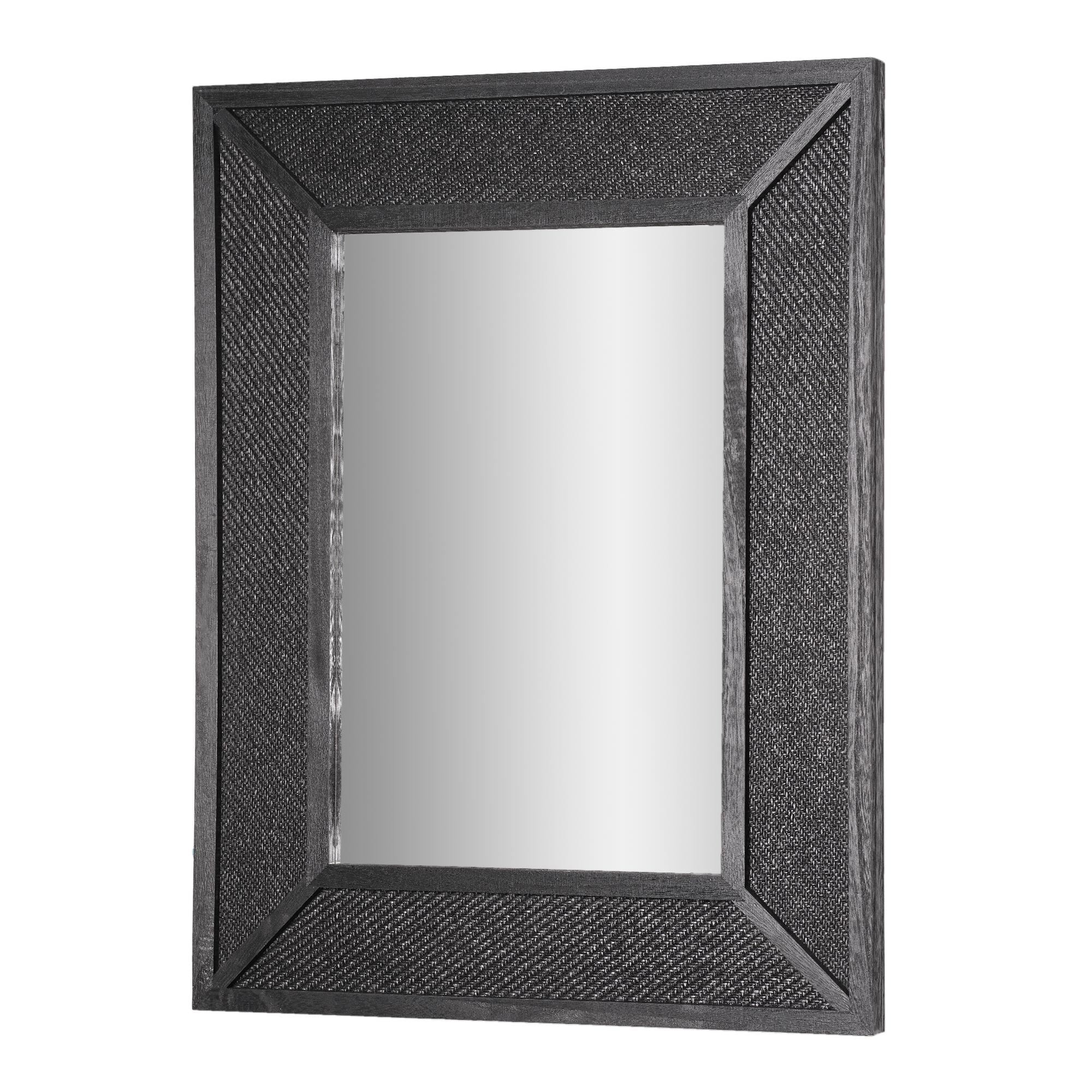 Crystal Art Gallery - Black Wooden Framed Decorative Wall Accent Mirror - 18 x 24 - Walmart.com | Walmart (US)