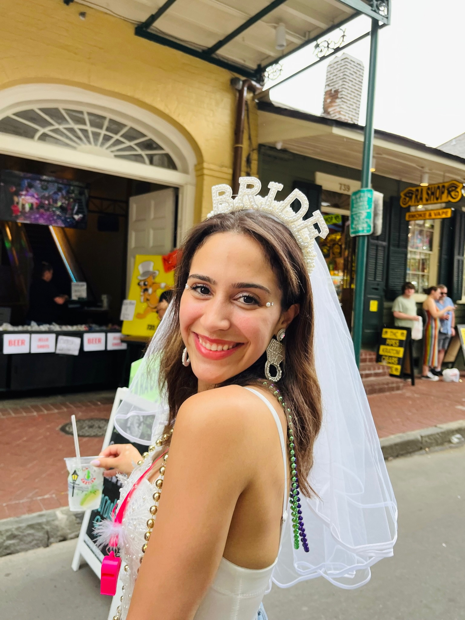 Bride | bachelorette party in New Orleans | Pearl bride veil 

#LTKwedding