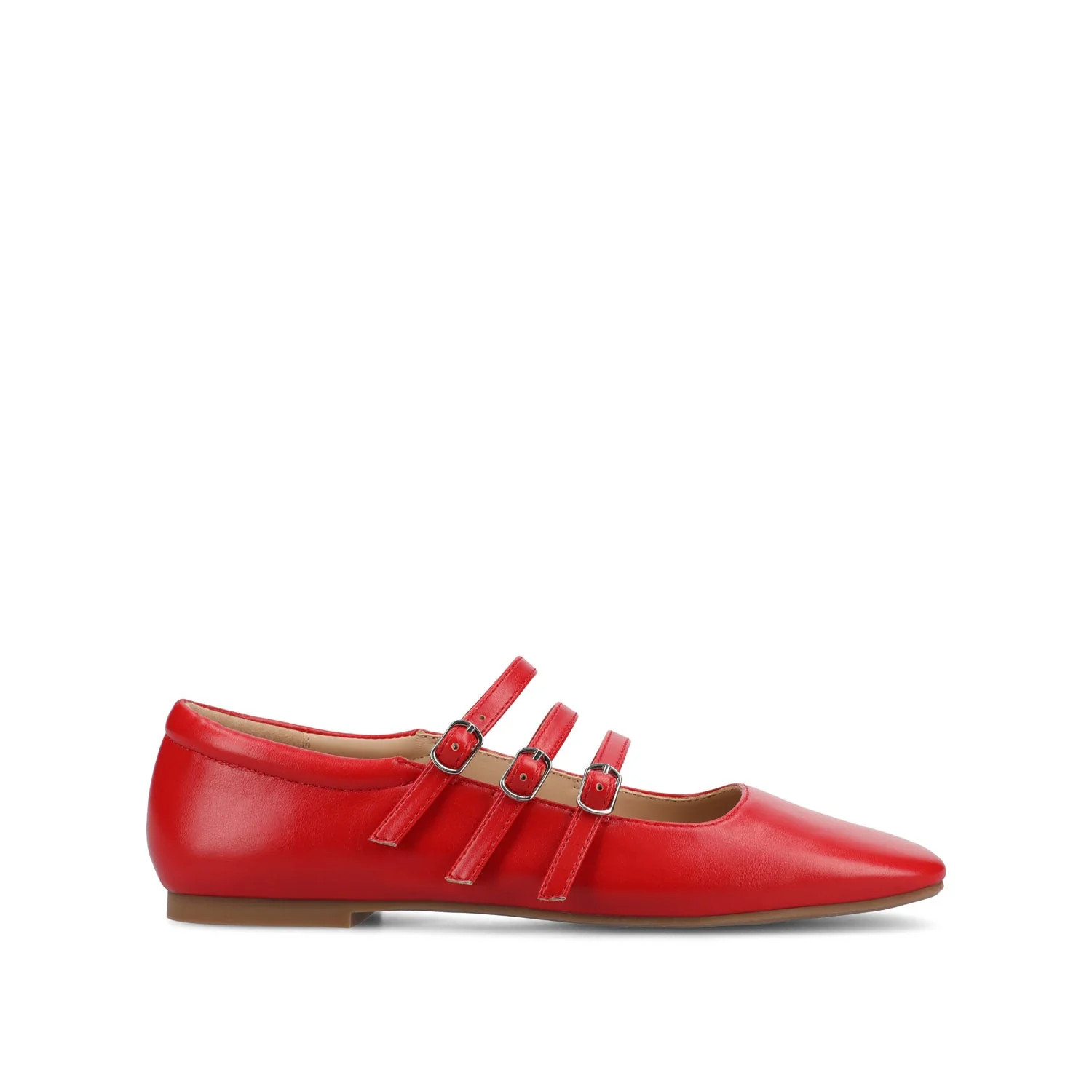 DARLIN BALLET FLATS IN VEGAN LEATHER - Red PU | Journee Collection