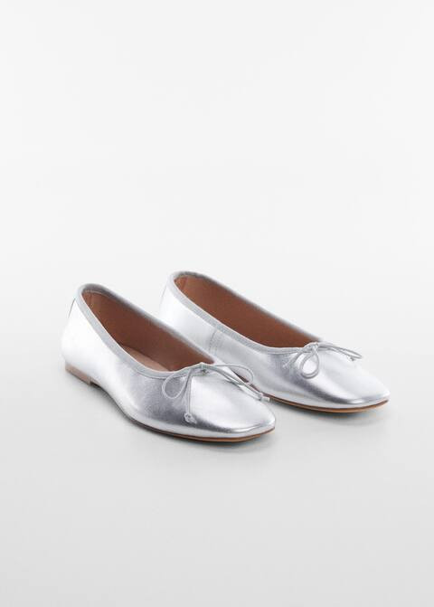 Ballerines cuir nœud | MANGO (FR)