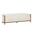 My Texas House Campbell 92" Sofa, Cream Fabric Upholstery | Walmart (US)