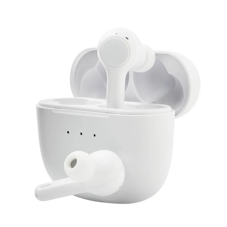 onn. Bluetooth True Wireless Headphones with Charging Case, White, 100024715 | Walmart (US)