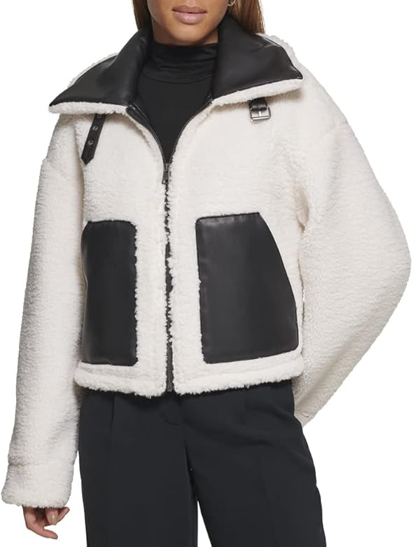 Levi's Women's Reversible Sherpa Faux Leather Shorty | Amazon (US)